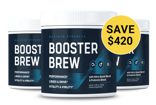 Booster Brew powder formula for stamina and vitality support
